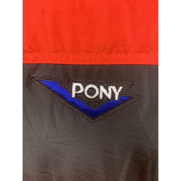 Forever 21 Men Pony Puffer Vest Red And Black Men's  L Retro Style 80s - Picture 2 of 11